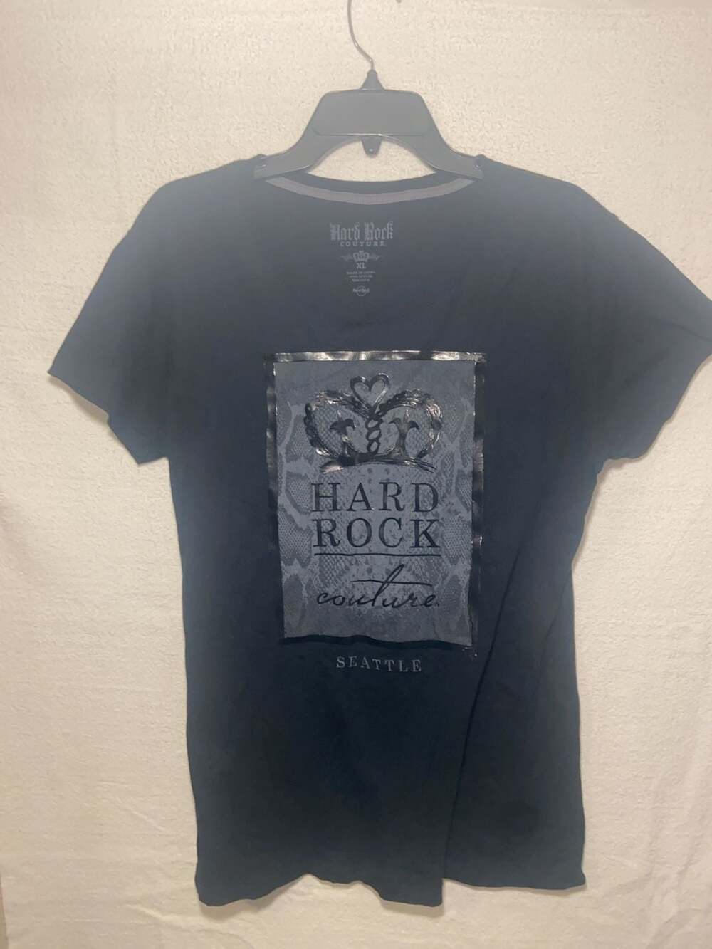 Hard Rock Couture Seattle Graphic T-Shirt Black Size XL
